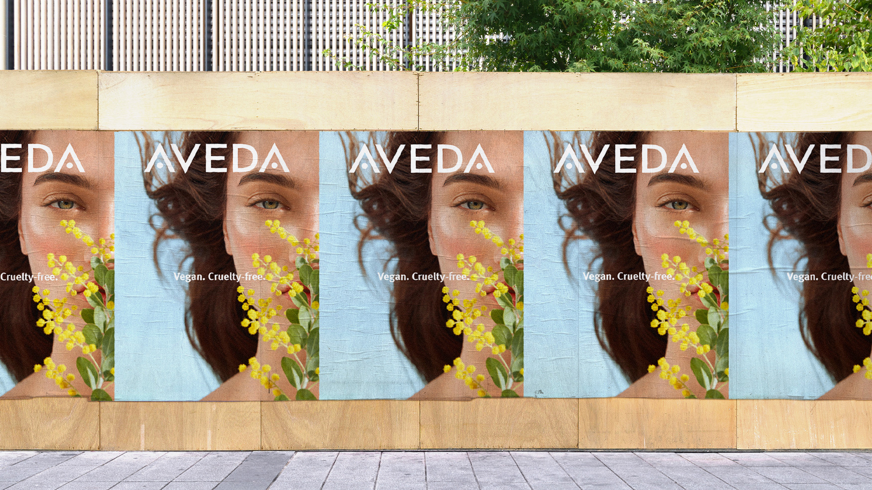 AVEDA-SMR-outdoor-pasted-poster-wall